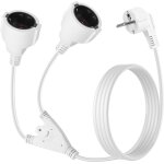 Gueb - 1, 5m rallonge avec 2 prises schuko, 16a 250v, câble de rallonge avec contact de protection, rallonge ... Gueb - 1, 5m rallonge avec 2 prises schuko, 16a 250v, câble de rallonge avec contact de protection, rallonge ...