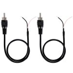 Gueb - 2 pices 30 cm haut - parleur fil rca mle prise jack connecteur a fil nu queue de cochon audio ...