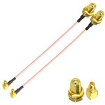 Gueb - 2 pices 6 pouces sma femelle a mmcx mle cble coaxial rf cble d'extension sma cble d'extension ...