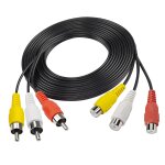 Gueb - 3rca av rallonge, 3 rca mâle a 3 rca femelle audio vidéo composite rallonge pour dvd cd tv (5m) ... Gueb - 3rca av rallonge, 3 rca mâle a 3 rca femelle audio vidéo composite rallonge pour dvd cd tv (5m) ...