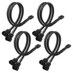 Gueb - 4 pices rpartiteurs ventilateur pwm 4 broches 1 a 2 voies, cbles rpartiteurs pwm a 4 broches, ...