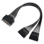 Gueb - cble adaptateur rpartiteur d'alimentation sata en y 15 broches sata mle vers double femelle ...