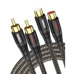 Gueb - câble audio stéréo 2 rca câble 2rca mâle vers femelle plaqué or adaptateur d'extension tressé ... Gueb - câble audio stéréo 2 rca câble 2rca mâle vers femelle plaqué or adaptateur d'extension tressé ...