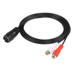 Gueb - cble d'extension din 8 broches femelle vers double rca femelle - 5ft pour equipement audio d'instrumen ...