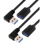 Gueb - cble d'extension usb 3. 0 90 degrs gauche angled rallonge type a mle coud vers usb 3. 0 type ...