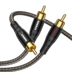Gueb - cable rca 1 vers 2 câble audio rca 1 mâle vers 2 mâles répartiteur en y pour subwoofer stéréo ... Gueb - cable rca 1 vers 2 câble audio rca 1 mâle vers 2 mâles répartiteur en y pour subwoofer stéréo ...