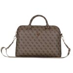 Guess 4g zipper pocket triangle logo - sac pour ordinateur portable 15  (marron)