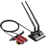 Gujl - carte wifi 7 avec antenne d'extension de 2 mtres pour pc de bureau, intel be200ngw, compatible ...