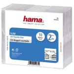 Ham botier cd slim double, lot de 10, transparent