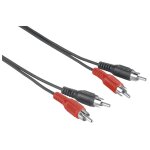 Hama 00205085 c�ble audio 1, 5 m 2 x rca noir