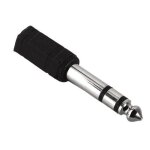 Hama audio adapter 3, 5 mm female jack stereo - 6, 3 mm male plug stereo 3. 5 mm f 6. 3 mm m noir