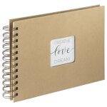 Hama craft album photo et prot�ge - page marron 40 feuilles 10 x 15 reliure spiral�e
