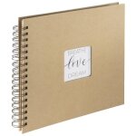 Hama craft album photo et prot�ge - page marron 80 feuilles 10 x 15 reliure spiral�e