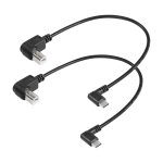Hamiltion - lot de 2 cbles d'imprimante usb c couds usb b vers type c 30 cm usb b mle vers usb c mle ...