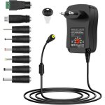Hamiltion - 30w alimentation universel 12v 9v 7. 5v 6v 5v 4. 5v 3v et 5v 2. 1a usb port avec 8 connecteurs ...