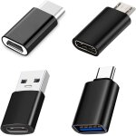 Hamiltion - 4 pices adaptateurs usb c, adaptateur usb c vers micro usb connecteur type c male, adaptateur ...
