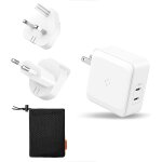 Hamiltion - 45w chargeur usb c adaptateur voyage international uk eu us chargeur secteur 20w 2 ports ...
