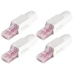 Hamiltion - 4x connecteur rseau rj45 cat6a cat7 - montage sans outil - ethernet 10 gbps poe - fiche ...
