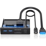 Hamiltion - 6 - interfaces panneau avant 2xusb - c et 2xusb - a hub lecteur de cartes sd / micro sd type ...