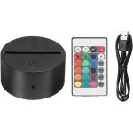 Hamiltion - base de veilleuse led 3d, tlcommande 3d, support de lampe colore a del, tlcommande tactile, ...