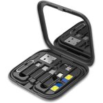 Hamiltion - boîte de stockage portable pour adaptateur de câble multifonction, incluant type c, micro ... Hamiltion - boîte de stockage portable pour adaptateur de câble multifonction, incluant type c, micro ...