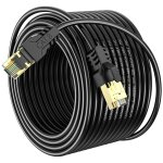 Hamiltion - cble ethernet cat 8 30m, haute vitesse 40 gbit / s, 2000 mhz, 26 awg, cable rj45 plaqu ...