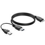 Hamiltion - cble usb 3. 0 double alimentation en forme de y pour disque dur usb 3. 0 type a mle vers ...