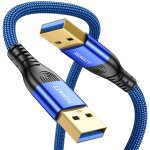 Hamiltion - câble usb 3. 0 a vers a tressé 5 gbps haute vitesse de transfert usb type a mâle vers mâle, ... Hamiltion - câble usb 3. 0 a vers a tressé 5 gbps haute vitesse de transfert usb type a mâle vers mâle, ...