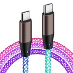 Hamiltion - câble usb c lumineux cable usb c vers usb c 66w 3a pd charge rapide câble chargeur usb c ... Hamiltion - câble usb c lumineux cable usb c vers usb c 66w 3a pd charge rapide câble chargeur usb c ...