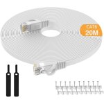 Hamiltion - cat. 6 ethernet câble gigabit lan réseau 20m rj45 haut débit 10gbps 250mhz compatible ordinateur ... Hamiltion - cat. 6 ethernet câble gigabit lan réseau 20m rj45 haut débit 10gbps 250mhz compatible ordinateur ...