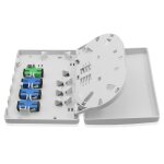 Hamiltion - ftth bote de distribution de fibre optique 4 ports pour adaptateurs sc, fc, e2000