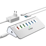 Hamiltion - hub usb 3. 2 aliment 10 gbit / s, rpartiteur usb de concentrateur de donnes usb 7 ports ...
