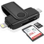 Hamiltion - lecteur carte lightning usb c pour iphone 16 / 15 pro max ipad pro / air / macbook pro air ...