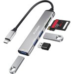 Hamiltion - lecteur de carte sd / micro sd, 5 en 1 adaptateur usb c avec lecteur de carte sd / tf, 1 ...