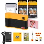 Hamiltion - mini 2 era cadeau noel 4pass imprimante photo portable (5, 3x8, 6cm) (jaune, lot accessoire ...