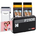 Hamiltion - mini 2 retro cadeau noel 4pass imprimante photo 4pass (5, 3 x 8, 6 cm) + paquet de 68 feuilles, ...