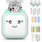 Hamiltion - mini imprimante portable bluetooth avec 13 rouleaux de papier d'imprimante, 6 crayons couleur, ... Hamiltion - mini imprimante portable bluetooth avec 13 rouleaux de papier d'imprimante, 6 crayons couleur, ...