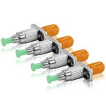 Hamiltion - sm 4pcs fc - st adaptateur fibre optique fc apc(mle) a st apc(femelle) connecteur de l'adaptateur ...