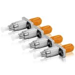 Hamiltion - sm 4pcs fc - st adaptateur fibre optique fc upc(mle) a st apc(femelle) connecteur de l'adaptateur ...