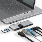 Hamiltion - surface laptop 5 usb hub adaptateur multiport avec 4k hdmi ethernet rj45 usb3. 0 type c data ...