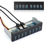 Hamiltion - usb 3. 0 panneau de plateau d'entraînement optique a 19 broches 8 ports, panneau avant pc ... Hamiltion - usb 3. 0 panneau de plateau d'entraînement optique a 19 broches 8 ports, panneau avant pc ...