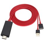 Hd m�le vers 2 c�ble usb femelle / m�le, t�l�phone et tablette hdmi m�me c�ble d'ecran 2 en 1, 1080p ...