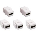 Hdmi 4k keystone connecteur, plaqu� or femelle vers femelle hdmi keystone insert jack 3d 4k 60 hz adaptateur ...