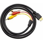 Hdmi mle vers 3 cinch rca av cble pritel adaptateur audio vido transmetteur hdtv extension tv dvd ...
