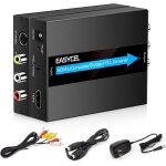 Hdmi to s - video and rca converter with cable, hdmi to composite av cvbs adapter (aluminum)