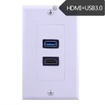 Hdmi et usb 3. 0 en plaque murale simple usb 3. 0 hdmi prise murale prise de montage sur plaque frontale ... Hdmi et usb 3. 0 en plaque murale simple usb 3. 0 hdmi prise murale prise de montage sur plaque frontale ...