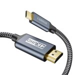 Hdmi usb c 2, 5m, 4k 60hz cable usb c vers hdmi compatible pour thundebrbolt 3 / 4 pour macbook air 2018, ... Hdmi usb c 2, 5m, 4k 60hz cable usb c vers hdmi compatible pour thundebrbolt 3 / 4 pour macbook air 2018, ...