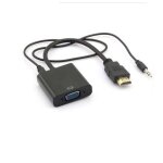 Hdmi vers vga connecteur mâle à femelle adaptateur de câble d'extension diviseur 26 cm blanc noir Hdmi vers vga connecteur mâle à femelle adaptateur de câble d'extension diviseur 26 cm blanc noir