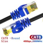 Hengsur - câble ethernet cat8, 40gbps, 2000mhz, rj45, 10m, 20m, 30m, patch internet, pour modem routeur, ... Hengsur - câble ethernet cat8, 40gbps, 2000mhz, rj45, 10m, 20m, 30m, patch internet, pour modem routeur, ...
