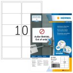Herma special - adh�sif repositionnable - blanc - 99. 1 x 57 mm 1000 �tiquette(s) (100 feuille(s) x 10 ...